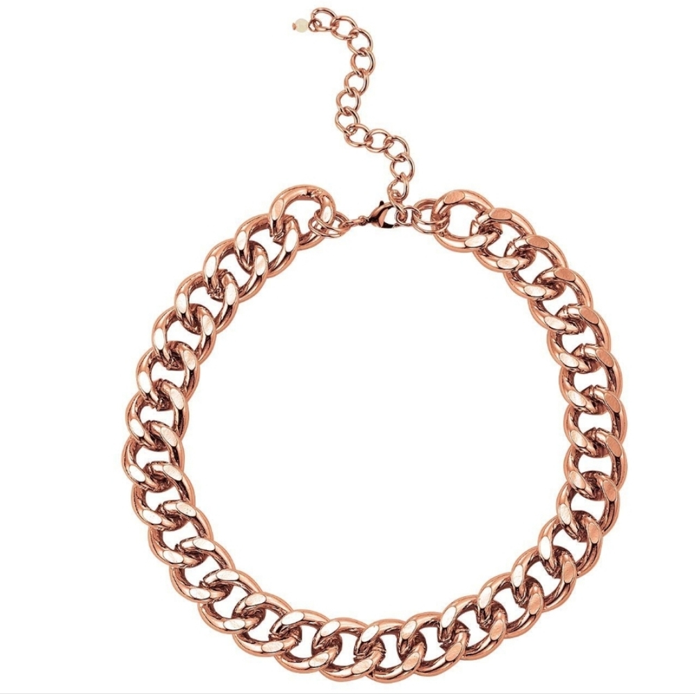 Chunky chain rosegoldtone necklace